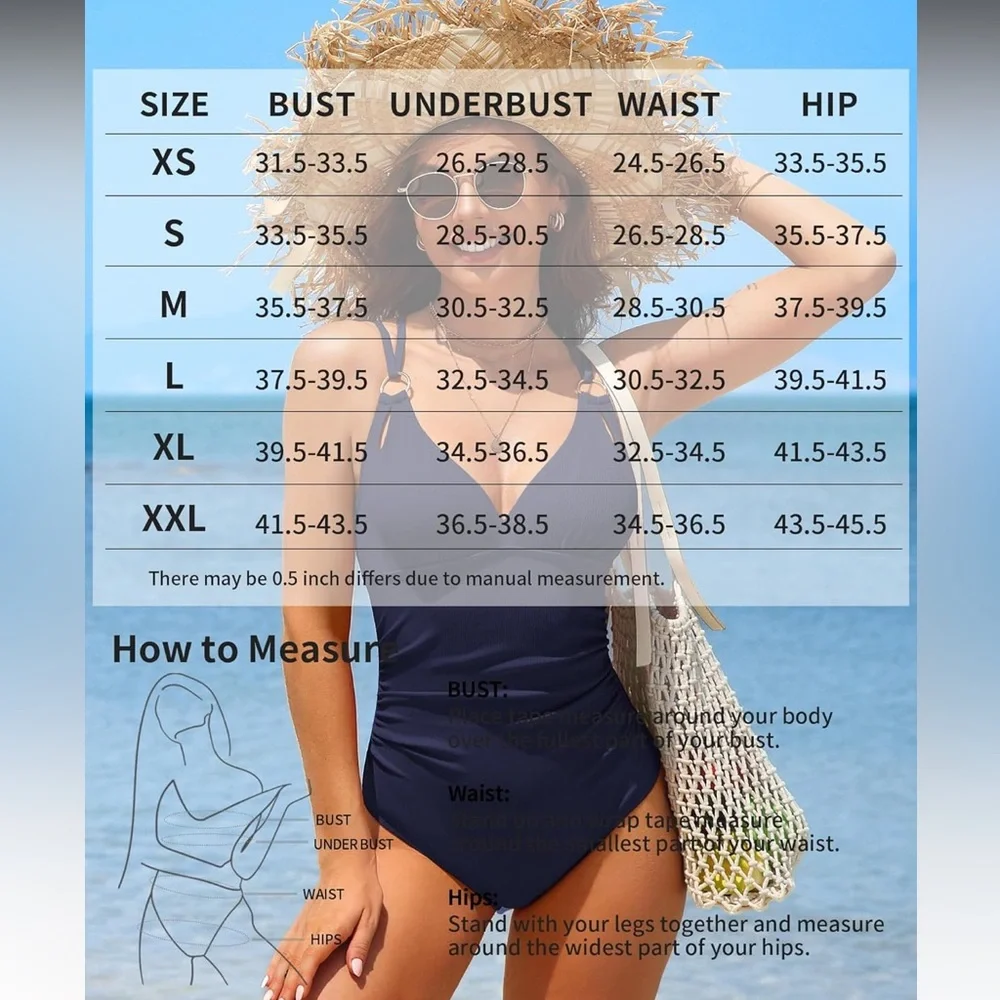 NWT Charmo Black Ribbed Ruched One-Piece Swimsuit Size L - Picture 12 of 12